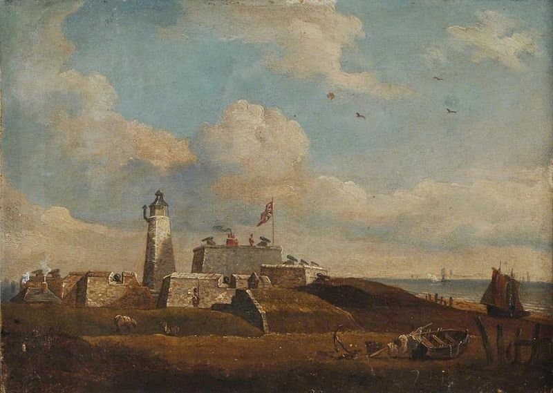 Zamek southsea obraz fortu z roku 1850